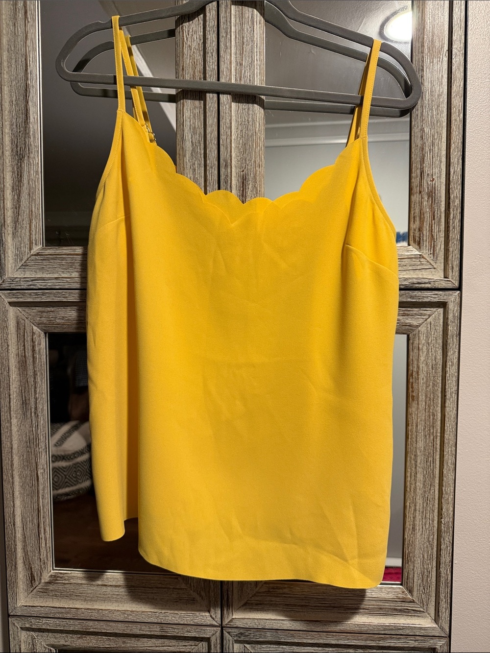 Ted Baker Yellow Scallop-Edge Camisole